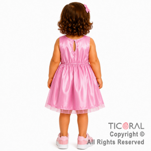 DISFRAZ PRINCESA CORTO CON BRETEL ANCHO ROSA TALLE 0